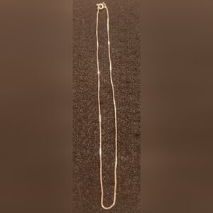 Sterling Silver Box Chain Necklace 16"